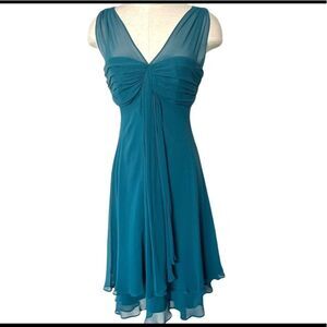 Donna Ricco Teal Sleeveless Dress